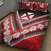 Personalised Wallis et Futuna Quilt Bed Set Hibiscus and Polynesian Tribal Tattoos LT9 - Polynesian Pride