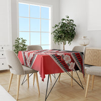 Personalised Wallis et Futuna Tablecloth Hibiscus and Polynesian Tribal Tattoos LT9 - Polynesian Pride