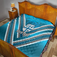 Custom Fiji Rugby Quilt Fijian Warrior With Polynesian Tribal Tattoos