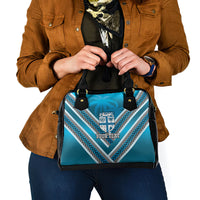 Custom Fiji Rugby Shoulder Handbag Fijian Warrior With Polynesian Tribal Tattoos LT9 - Polynesian Pride