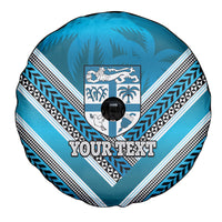 Custom Fiji Rugby Spare Tire Cover Fijian Warrior With Polynesian Tribal Tattoos