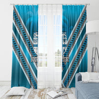Custom Fiji Rugby Window Curtain Fijian Warrior With Polynesian Tribal Tattoos