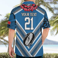 Custom Manuma Samoa Rugby Hawaiian Shirt Ula fala Samoan Siva Tau Tribal LT9 - Polynesian Pride