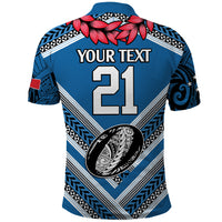 Custom Manuma Samoa Rugby Polo Shirt Ula fala Samoan Siva Tau Tribal