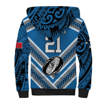 Custom Manuma Samoa Rugby Sherpa Hoodie Ula fala Samoan Siva Tau Tribal LT9 - Polynesian Pride