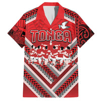 Custom Tonga Rugby Hawaiian Shirt Tonga Sipi Tau Ngatu Tribal Pattern LT9 Red - Polynesian Pride