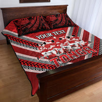 Custom Tonga Rugby Quilt Bed Set Tonga Sipi Tau Ngatu Tribal Pattern