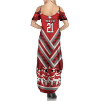 Custom Tonga Rugby Summer Maxi Dress Tonga Sipi Tau Ngatu Tribal Pattern LT9 - Polynesian Pride