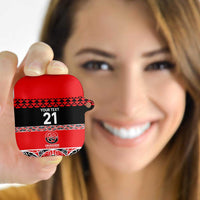 New Zealand Rugby Pacific Custom AirPods Case Whatumoana Maori Kowhaiwhai Pattern LT9 Blue - Polynesian Pride