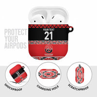 New Zealand Rugby Pacific Custom AirPods Case Whatumoana Maori Kowhaiwhai Pattern LT9 - Polynesian Pride