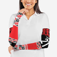 New Zealand Rugby Pacific Custom Arm Sleeves Whatumoana Maori Kowhaiwhai Pattern - Polynesian Pride