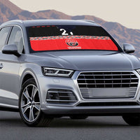 New Zealand Rugby Pacific Custom Auto Sun Shade Whatumoana Maori Kowhaiwhai Pattern - Polynesian Pride