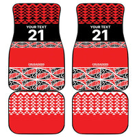 New Zealand Rugby Pacific Custom Car Mats Whatumoana Maori Kowhaiwhai Pattern