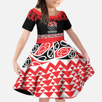 New Zealand Rugby Pacific Custom Family Matching Mermaid Dress and Hawaiian Shirt Whatumoana Maori Kowhaiwhai Pattern
