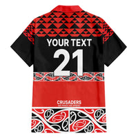 New Zealand Rugby Pacific Custom Family Matching Off Shoulder Short Dress and Hawaiian Shirt Whatumoana Maori Kowhaiwhai Pattern