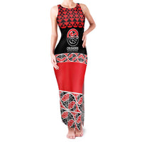 New Zealand Rugby Pacific Custom Family Matching Tank Maxi Dress and Hawaiian Shirt Whatumoana Maori Kowhaiwhai Pattern