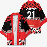New Zealand Rugby Pacific Custom Kimono Whatumoana Maori Kowhaiwhai Pattern - Polynesian Pride