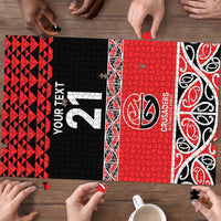 New Zealand Rugby Pacific Custom Puzzle Whatumoana Maori Kowhaiwhai Pattern - Polynesian Pride