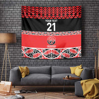 New Zealand Rugby Pacific Custom Tapestry Whatumoana Maori Kowhaiwhai Pattern
