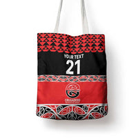 New Zealand Rugby Pacific Custom Tote Bag Whatumoana Maori Kowhaiwhai Pattern - Polynesian Pride