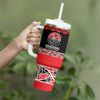 New Zealand Rugby Pacific Custom Tumbler With Handle Whatumoana Maori Kowhaiwhai Pattern
