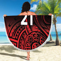 New Zealand Rugby Pacific Custom Beach Blanket Whatumoana Maori Tribal Tattoo
