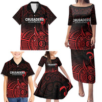 New Zealand Rugby Pacific Custom Family Matching Puletasi and Hawaiian Shirt Whatumoana Maori Tribal Tattoo