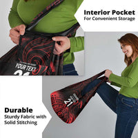 New Zealand Rugby Pacific Custom Grocery Bag Whatumoana Maori Tribal Tattoo