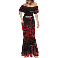 New Zealand Rugby Pacific Custom Mermaid Dress Whatumoana Maori Tribal Tattoo
