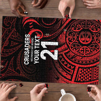 New Zealand Rugby Pacific Custom Puzzle Whatumoana Maori Tribal Tattoo - Polynesian Pride