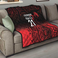 New Zealand Rugby Pacific Custom Quilt Whatumoana Maori Tribal Tattoo