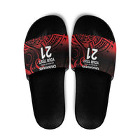 New Zealand Rugby Pacific Custom Slide Sandals Whatumoana Maori Tribal Tattoo - Polynesian Pride