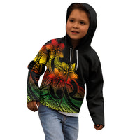 Polynesian Pride Plumeria Flowers Kid Hoodie Polynesian Tribal Reggae Vibe LT9 - Polynesian Pride