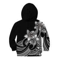 Polynesian Pride Plumeria Flowers Kid Hoodie Polynesian Tribal White Vibe LT9 - Polynesian Pride