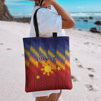 Personalized Philippines Eight Rays Sun Tote Bag Traditional Filipino Igorot Pattern Motif