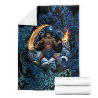 Samoa Siva Afi Blanket Fireknife Fire Dance Pacific Tribal Motif
