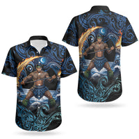 Samoa Siva Afi Couples Matching Mermaid Dress and Hawaiian Shirt Fireknife Fire Dance Pacific Tribal Motif LT9 - Polynesian Pride