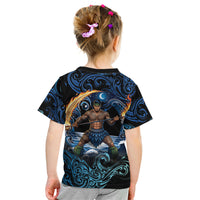 Samoa Siva Afi Kid T Shirt Fireknife Fire Dance Pacific Tribal Motif