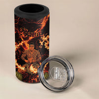 Samoa Siva Afi Dance Fireknife 4 in 1 Can Cooler Tumbler Polynesian Heritage Fire Dance
