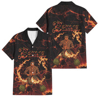 Samoa Siva Afi Dance Fireknife Family Matching Puletasi and Hawaiian Shirt Polynesian Heritage Fire Dance
