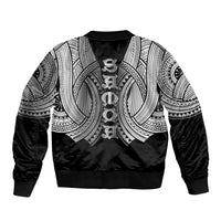 Samoan Ula Nifo Afi Tribal Bomber Jacket Polynesian Pattern