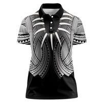 Samoan Ula Nifo Afi Tribal Women Polo Shirt Polynesian Pattern