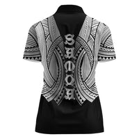 Samoan Ula Nifo Afi Tribal Women Polo Shirt Polynesian Pattern