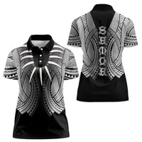Samoan Ula Nifo Afi Tribal Women Polo Shirt Polynesian Pattern