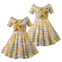 Maku'e Hawaiian Mango Palaka Family Matching Summer Maxi Dress and Hawaiian Shirt Aloha Hibiscus Pikake Lei