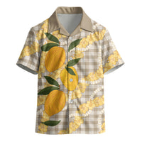 Maku'e Hawaiian Mango Palaka Kid Hawaiian Shirt Aloha Hibiscus Pikake Lei LT9 - Polynesian Pride