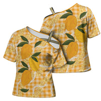 Alani Hawaiian Mango Palaka Cross Shoulder Shirt Aloha Hibiscus Pikake Lei