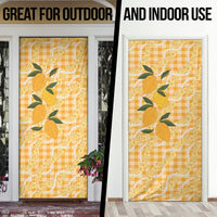 Alani Hawaiian Mango Palaka Door Cover Aloha Hibiscus Pikake Lei