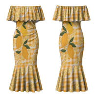 Alani Hawaiian Mango Palaka Family Matching Mermaid Dress and Hawaiian Shirt Aloha Hibiscus Pikake Lei