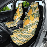 Uliuli Ahiahia Hawaiian Mango Palaka Car Seat Cover Aloha Hibiscus Pikake Lei